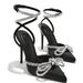 New Style Pointed Shiny Rhinestone Bow Stilettos Thin Straps Wrapped Straps Party Banquet Women's High Heels_voghion.com
