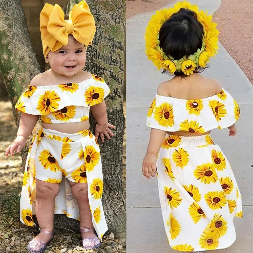 Ensemble jupe tournesol printemps-automne mère-enfant_voghion.com