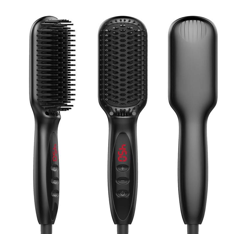 Men's Hair Straightener Comb - 3-In-1 Styling Tool For Beard & Hair Styling With Heat Protection & Anti-Frizz Technology (Professional Grooming Kit)​_voghion.com