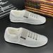 Zees 2025 New European Style Men's Summer Breathable Canvas Brand Casual Korean Version Trendy Versatile Slip-On Shoes_voghion.com