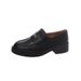 New slip-on small leather shoes niche retro chunky single shoes_voghion.com