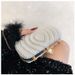 New For Women Sweet Lady Clutch Socialite Water Drop Pearl Chain Party Evening Bag_voghion.com