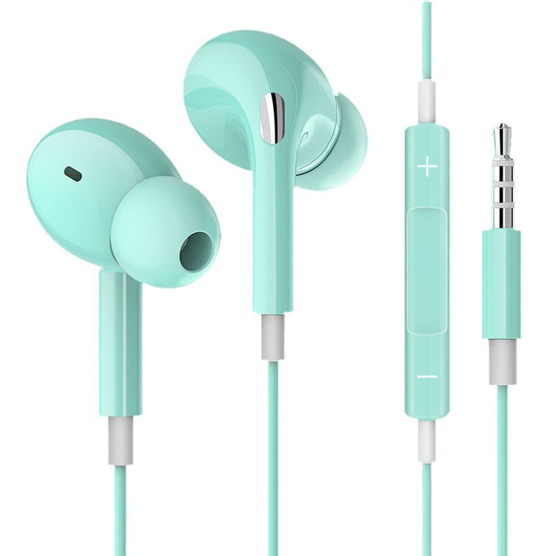 Fones de ouvido intra-auriculares universais com fio para música e subwoofer com microfone para telefone_voghion.com
