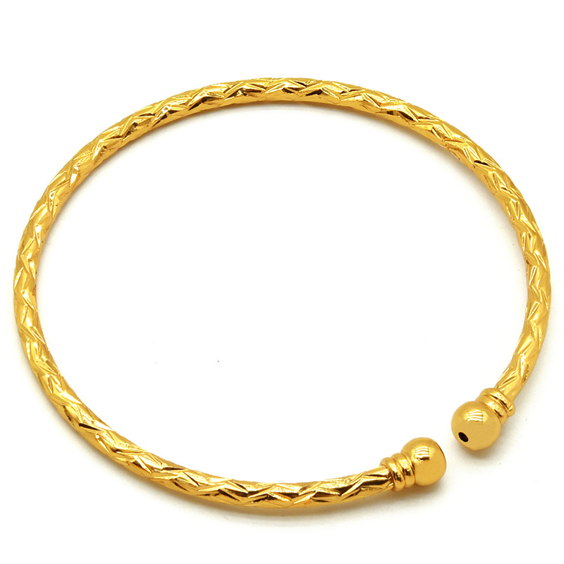 Grenzüberschreitende Dubai-vergoldete dünne Armbänder, indische Braut, Hochzeitsschmuck, Goldarmbänder, nahöstliche Damenarmbänder im Großhandel_voghion.com