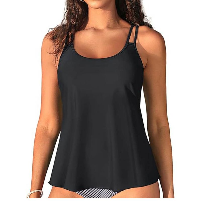 Women's Flowy Tops Only - Modest Swimwear Loose Bathing Suits Swimsuits Bottomless_voghion.com