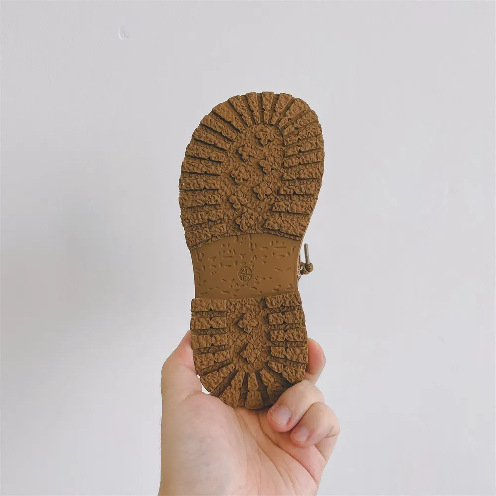 2024 Jesienne nowe buty dziecięce, chłopięce skórzane buty typu „handsome Martin”, koreańska edycja modna i modna dla dziewcząt_voghion.com