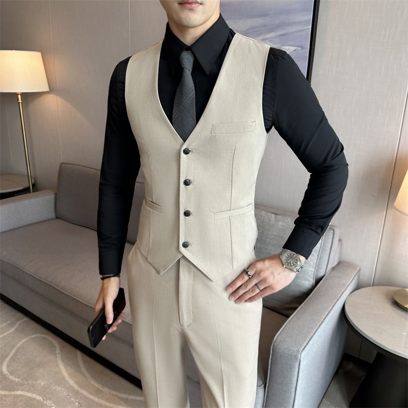 ​Herrenanzug-Set im Slim Fit, zweireihig, gestreift – Smoking für den Bräutigam und formeller Business-Blazer für Vorstellungsgespräche und Büro​_voghion.com
