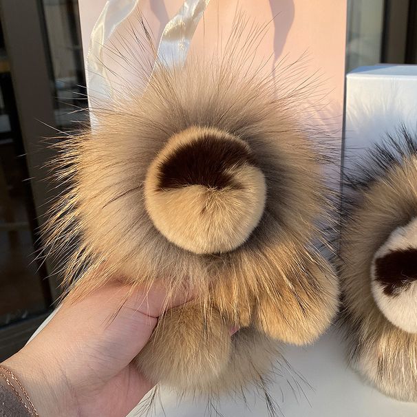 Toy Real Leather Rex Rabbit Lion Doll Backpack Decoration Fur Plush Exquisite Bag Pendant_voghion.com