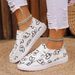 Cross-Border Plus Size 2024 Spring Autumn European And American Foreign Trade Round Toe Lace-Up Canvas Casual_voghion.com