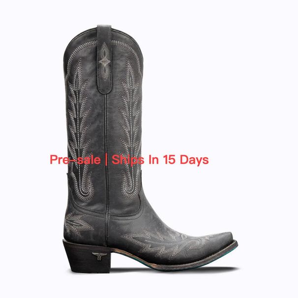 【Pre-sale | Ships In 15 Days】Vintage Pointy Boots With Chunky Heels_voghion.com