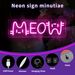 1 LED Neon Light, Pink "meow Meow" Cat Shaped Wall Decoration Light, Bright Neon Light With USB, Suitable For Decorating Girls' Bedrooms, 5V Adjustable Lighting, Very Suitable For Room Accents_voghion.com