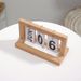 Wooden Flip Page Minimalist Home, Study, Dormitory, Desktop, Desk Perpetual Calendar, Props, Decorations,_voghion.com