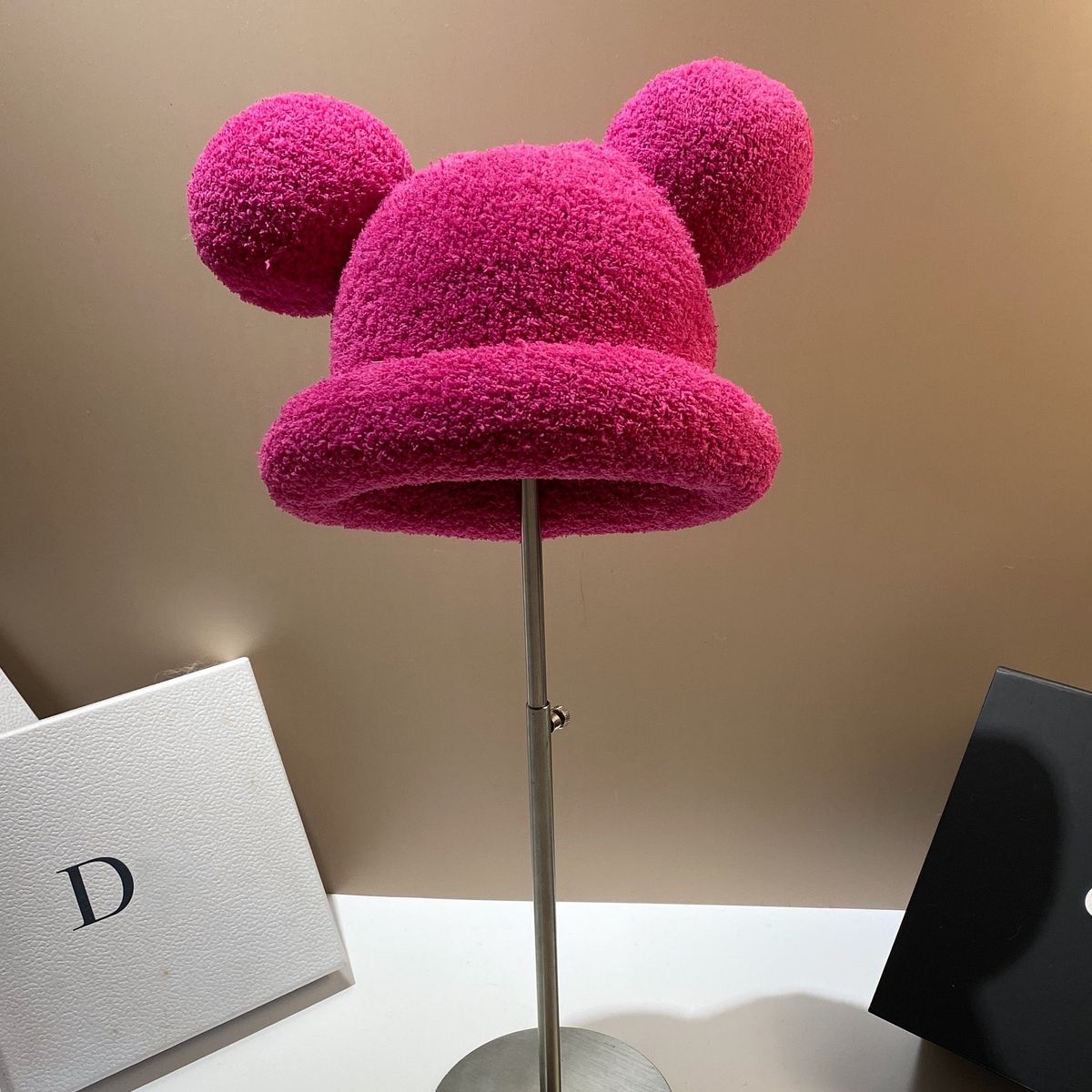 Cappello con orecchie d'orso in versione leggera, alla moda, carino, dolce, autunno e inverno, versatile, con personalità_voghion.com