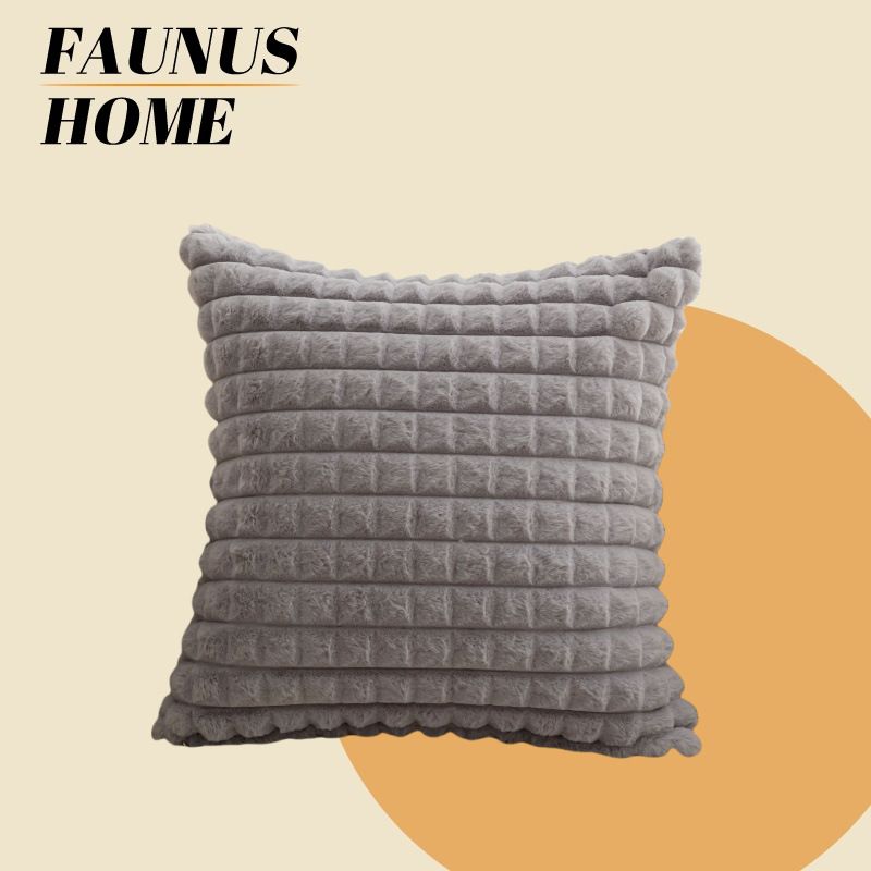Plush Waffle Knit Throw Pillow - 18x18 Inch Super Soft Decorative Cushion (High-Density Filling For Sofa Bed Reading Nook Cozy Home Decor)​_voghion.com