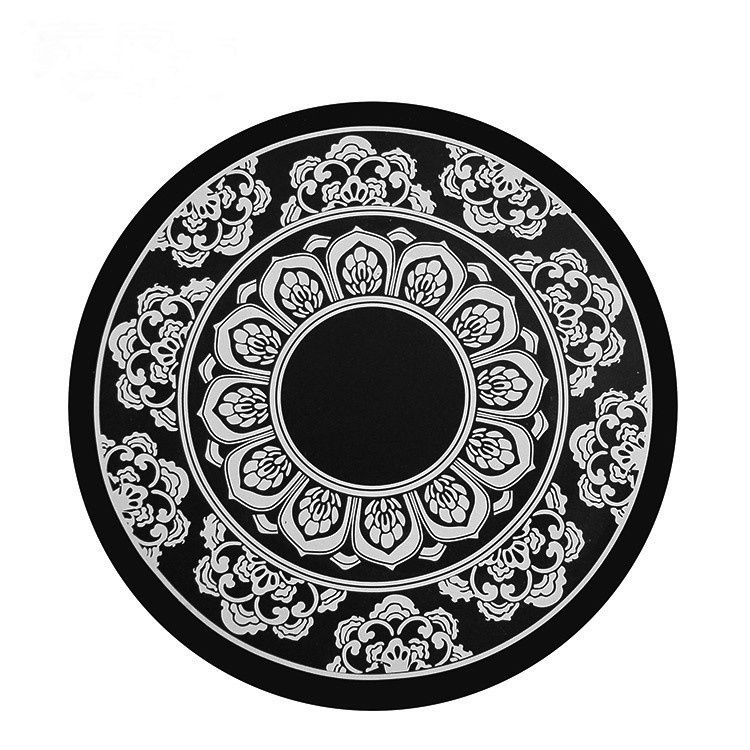 Xiaodeng Xiaodeng Blau-Weiße Porzellan Lotus Runde Keramik Buddha Parfümornament Auto Anti-Rutsch-Matte_voghion.com