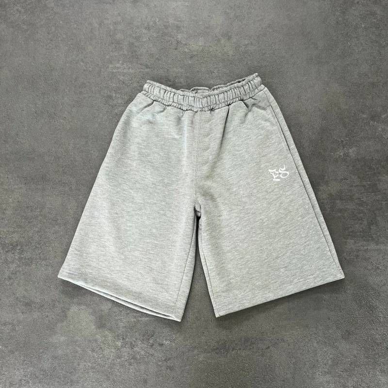 Embroidery Sports Knitted Straight Casual Shorts For Men_voghion.com