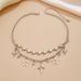 Sweet And Cool Five Pointed Star Pendant Collarbone Chain, Personalized And Simple, Double-layer Spliced Alloy Necklace_voghion.com