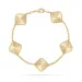 Braccialetti di design Bracciale Van Bracciale a quattro foglie Trifoglio Oro Amore Bracciale Ciondolo Sparkg Cristallo Dia Per donne e ragazze_voghion.com