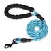 Reflective Nighttime Dog Training Harness With Foam Handle And Round Rope Leash_voghion.com