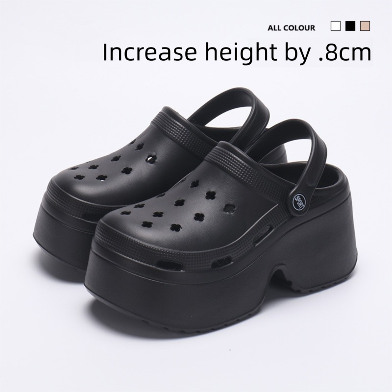 Zoccoli da donna con tacco alto da 9 cm, con suola spessa, alla moda, per l'estate e all'aperto, sandali da spiaggia antiscivolo._voghion.com