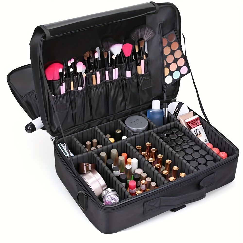 Trójwarstwowa kosmetyczka o dużej pojemności, wielofunkcyjna torba do przechowywania kosmetyków, damska kosmetyczka podróżna_voghion.com