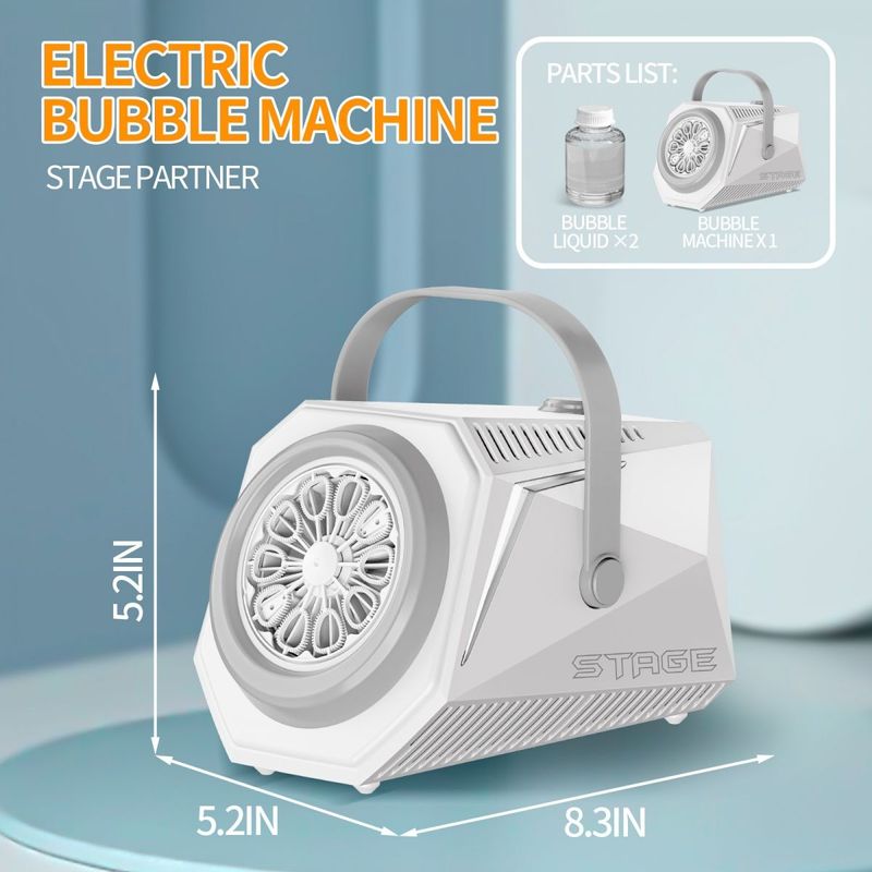 Stage Electric Rechargeable Remote Control Light Outdoor Wedding Handheld Automatic Bubble Machine_voghion.com