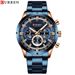 Men's Curren 8355 Multi-Function Analog Watch With Date Display, Water Resistant, Stainless Steel Case, Alloy Strap, Business Style_voghion.com