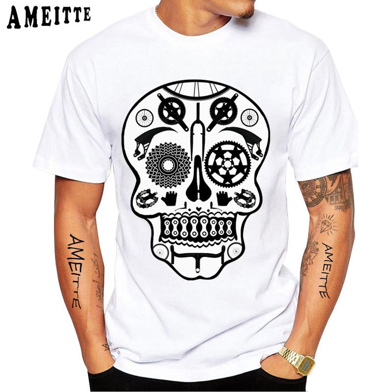Unbeatable Quality Fun Printed Pattern Round Neck Short Sleeved T-shirt For Men_voghion.com
