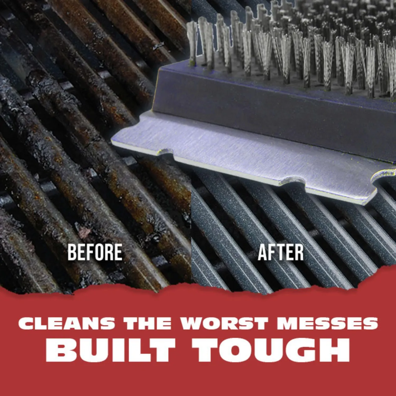 Rusty Steel Grill Brush Grill Cleaning Brush Grill Brush BBQ Tools_voghion.com