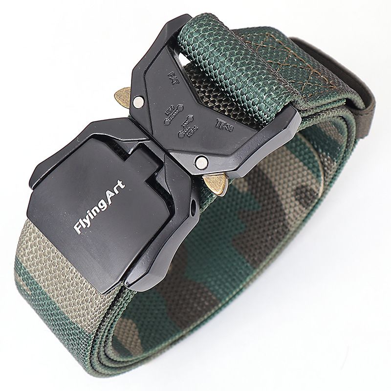 Herenriemen Aluminiumlegering Camouflage Nylon Tactische Riem Heren en Dames Outdoor Snel Inzetbaar Teller_voghion.com