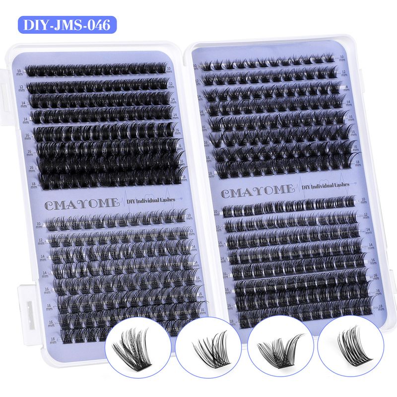 Cross border new 416 clusters of dense mixed single cluster false eyelashes set 10 18mm DIY segmented eyelashes_voghion.com