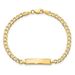 14k Semi-solid Cuban Link ID Bracelet_voghion.com