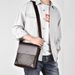 Men's checkered men's crossbody vertical casual high-end single shoulder bag, business briefcase, large capacity_voghion.com