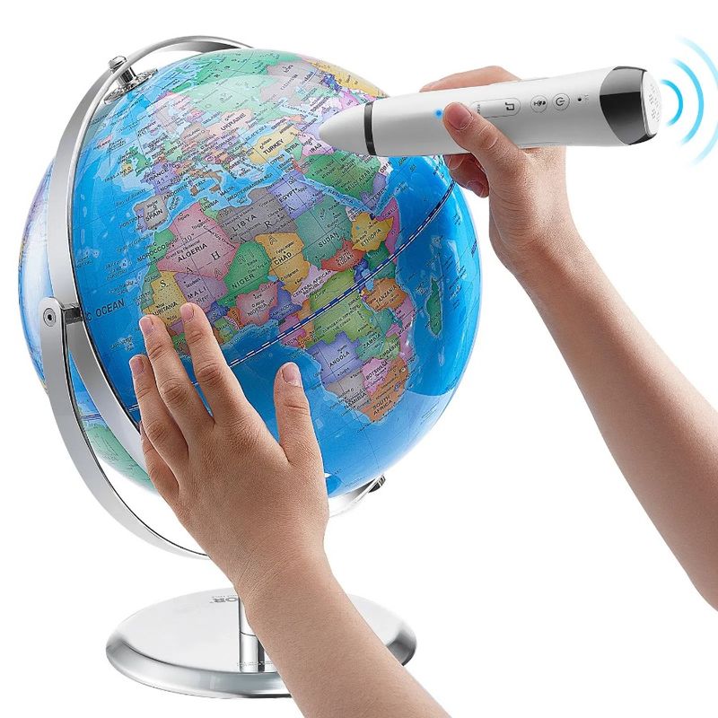 In Early 228.6 Globe 9 Talking With Interactive For Mm Educational N Smart LED Globe Globe Teaching Pen Learning World Talking_voghion.com