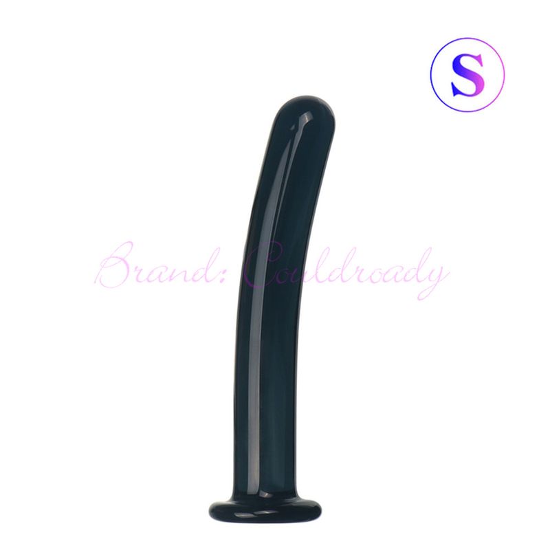 Glas schwarz Pyrex Dildo lange künstliche Kristall Anal Plug Männer Prostata Massager masturbieren Frauen Sex-Spielzeug_voghion.com