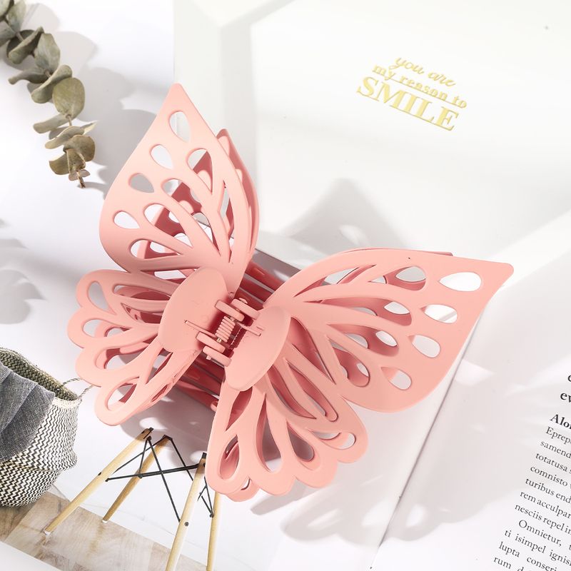 Women Extra Large Hair Claw Clips Hollow Butterfly Hairpin Hair Clip Acrylic Bath Barrettes for Girls Hair Accessories_voghion.com