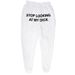 Sports Pants Letter Print Casual Pants Sweatpants Men Drawstring Loose Tapered Front Large Logo Print Trousers_voghion.com