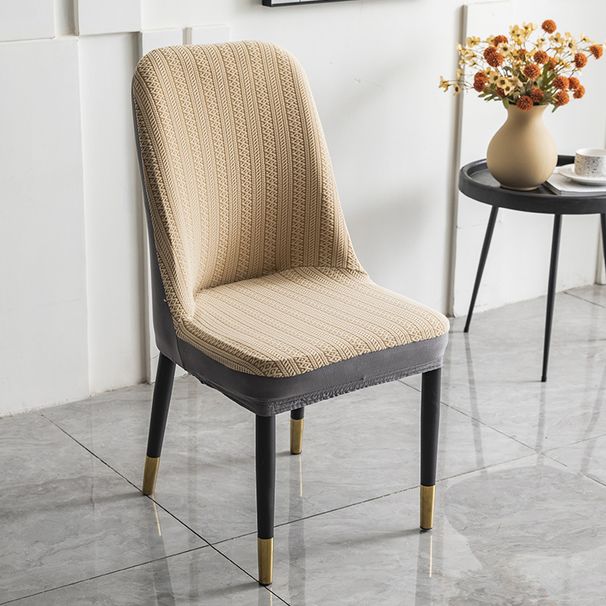 Coprisedie elasticizzati in jacquard di lusso - Coprisedie elastici a copertura totale per sedie ovali, antiscivolo e resistenti, tessuto in poliestere leggero_voghion.com