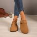 Women's Genuine Leather Slip-On Shoes - Comfortable Cork Sole Loafers With Hidden Wedge, Casual Closed-Toe Mules For Everyday Wear_voghion.com