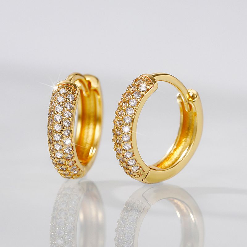 Orecchini alla moda Cao Shi, stile hip-hop, con fibbie circolari e da uomo, set completo di orecchini in zircone da donna_voghion.com