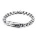 Men's Jewelry Fashion Titanium Steel Striped Square Pearl Bracelet Simple Snap Button Motorcycle Chain Hand Jewelry_voghion.com