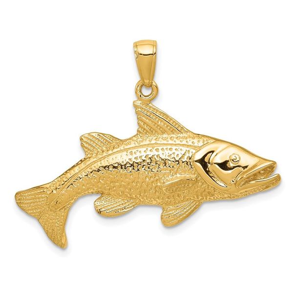 14k Polished Open-Backed Redfish Pendant_voghion.com