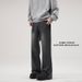 Unisex Baggy Jeans With Cracked High-Street Style – Relaxed Fit, Flared Leg, Vintage Washed Denim For Men & Women_voghion.com