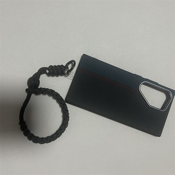 3D Carbon Fiber Phone Case For Samsung Galaxy S24 S23 S25 Ultra Wireless Charging Fashion Wristband Hanging Rope_voghion.com