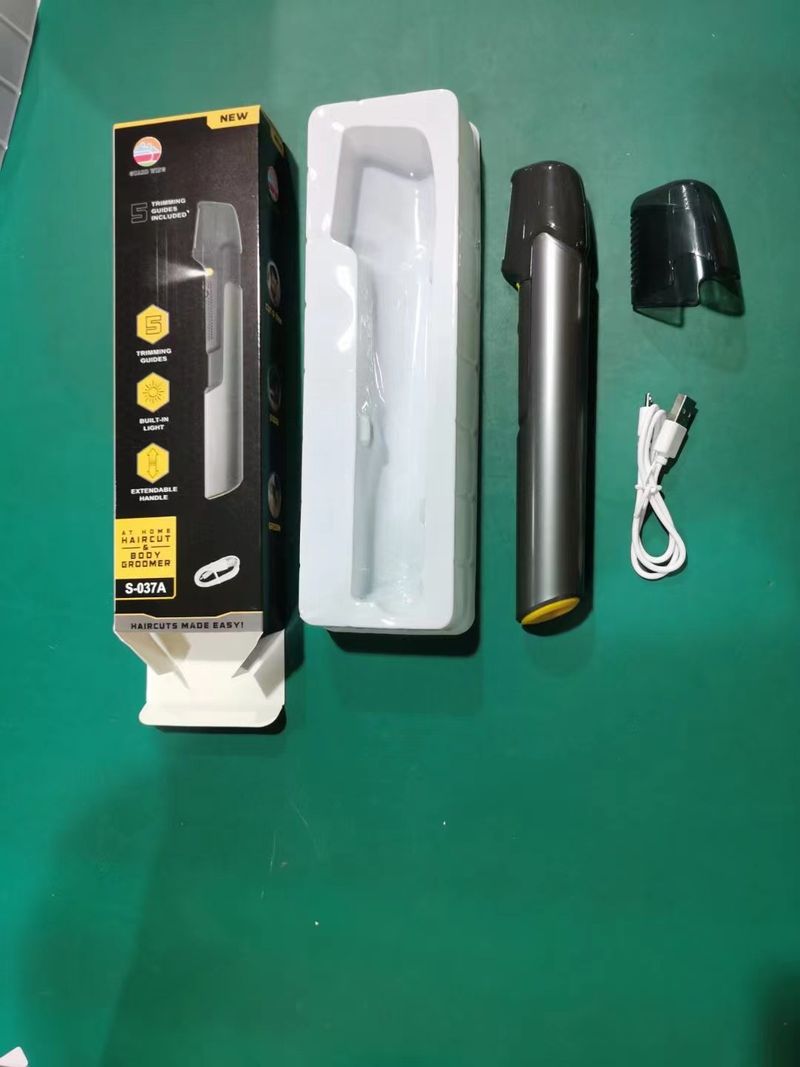 ​​Professional Men's Electric Hair Trimmer - Portable Multi-Function Body Groomer For Face, Chest & Legs - USB Rechargeable & Battery Powered (Black)​_voghion.com
