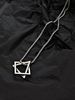 Collana con ciondolo in acciaio al titanio, motivo geometrico quadrato e triangolo, per uomo e donna, stile hip hop, versatile, semplice e alla moda._voghion.com