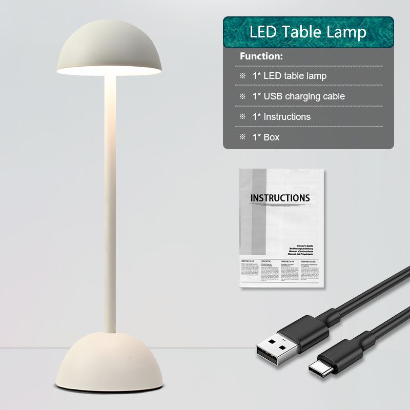Mushroom Design Desk Light Rechargeable LED Lamp 3-Color Dimming Mushroom Light Night Light Decorative Light Bedroom Lighting_voghion.com