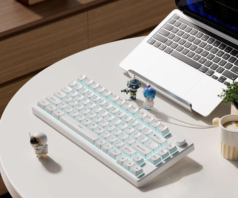 Ultra-Quiet Gaming Keyboard Wired Membrane Mechanical Feel E-Sports For Girls Office Computer Laptop Typing Dedicated_voghion.com