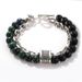 Fashionable Frosted Stone Chain Combination Men's Bracelet_voghion.com