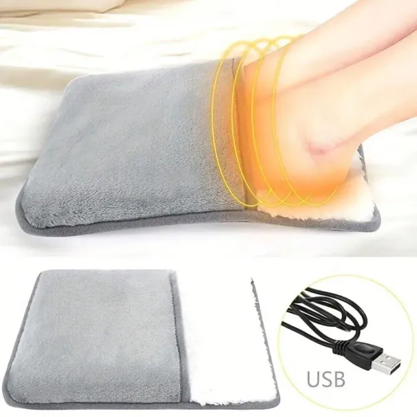 1 Pair Of Comfortable Care USB Heated Pads, Constant Temperature Electric Portable Home Foot Heaters_voghion.com